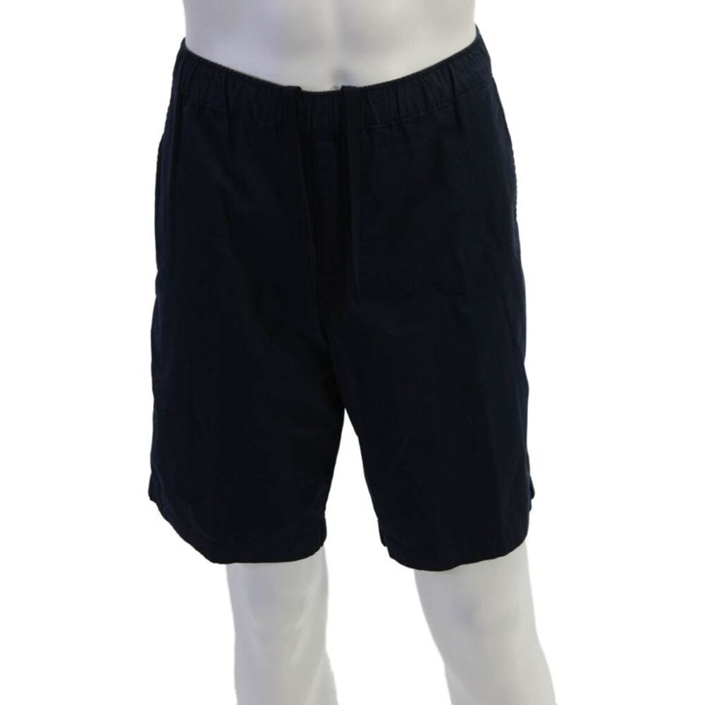 Faconnable Men Dark Blue Chino Shorts Cotton Drawstring Size 32